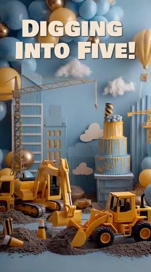 Excavator For Fun video invitation