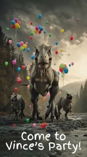 Chasing T-Rex video invitation