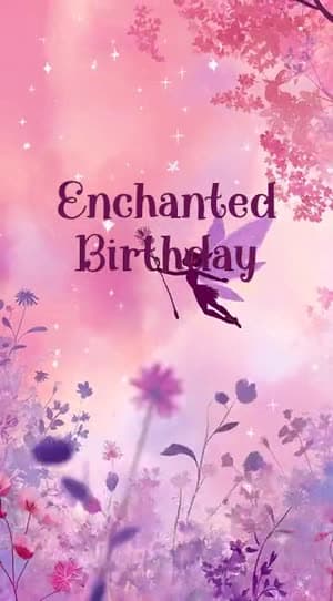 Fairy Pink Skies video invitation