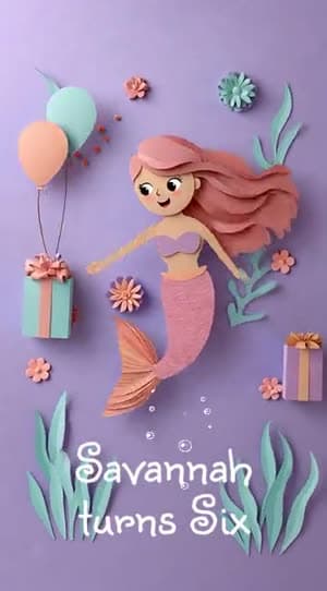 Art Cutout video invitation